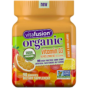 Organic Vitamin D3 - 50 MCG - Citrus & Berry (90 Gummies)
