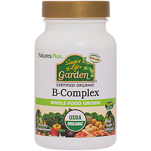Organic Whole Food Vitamin B-Complex (60 Vegan Capsules)