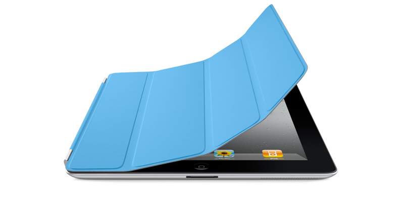 Original Apple iPad 2, 3, 4 Leather Smart Cover - Light Blue