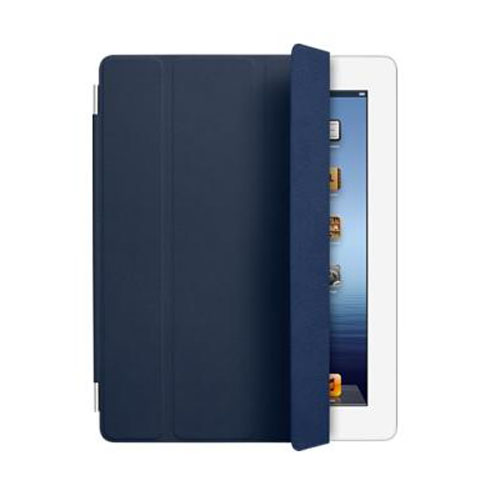 Original Apple iPad 2, 3, 4 Leather Smart Cover -Navy (MC949LL/A)