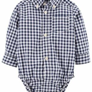 Oxford Button-Front Bodsuit