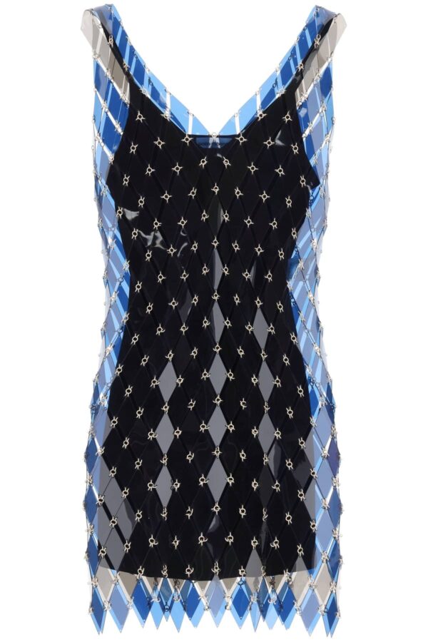 PACO RABANNE PVC DIAMOND DRESS 36 Blue