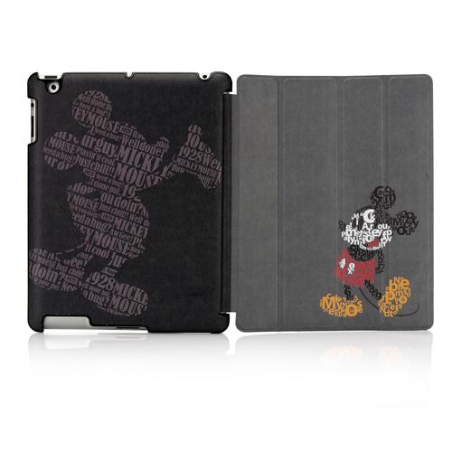 PDP Disney Mickey Typography Folio for Apple iPad 2 / 3 / 4 (Black / Gray)