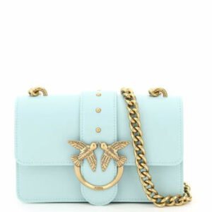 PINKO LOVE MINI ICON SIMPLY 4 BAG OS Green, Light blue Leather