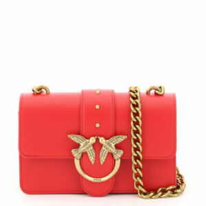 PINKO LOVE MINI ICON SIMPLY 4 BAG OS Red Leather