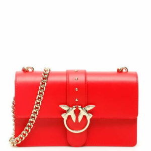 PINKO LOVE SIMPLY BAG OS Red Leather