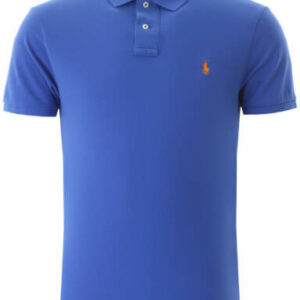 POLO RALPH LAUREN SLIM FIT POLO SHIRT M Blue Cotton