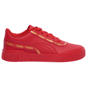 PUMA Boys PUMA Cali Taping - Boys' Grade School Shoes Red/Gold Size 04.5