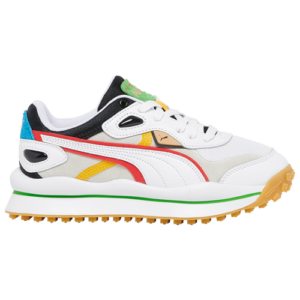 PUMA Boys PUMA Future Rider - Boys' Grade School Shoes White/Yellow/Red Size 04.0