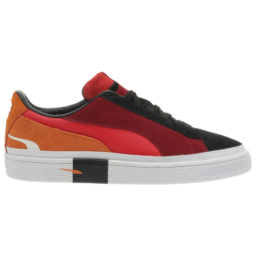 PUMA Boys PUMA Suede Hacked - Boys' Grade School Shoes Red/Black/Orange Size 05.5