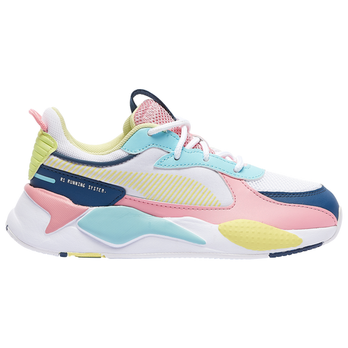 PUMA Girls PUMA RS-X - Girls' Preschool Shoes White/Dark Denim/Gulf Stream Size 01.0