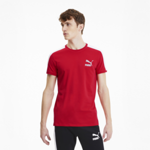 PUMA Mens PUMA Iconic Slim T-Shirt - Mens Red/White Size L