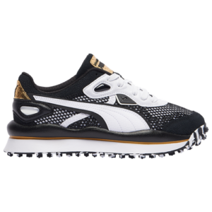 PUMA Womens PUMA Street Rider - Womens Running Shoes Black/White/Gold Size 06.0