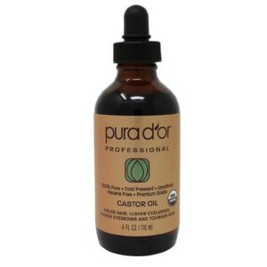 PURA D'OR Organic Castor Oil - 4.0 fl oz