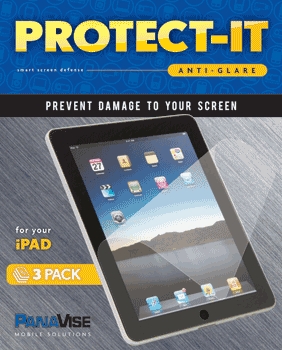 PanaVise Protect-It Anti-Glare Screen Protector (3 Pack) for Apple iPad