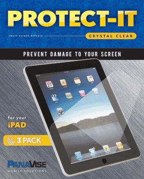 PanaVise Protect-It Screen Protector (3 Pack) for Apple iPad