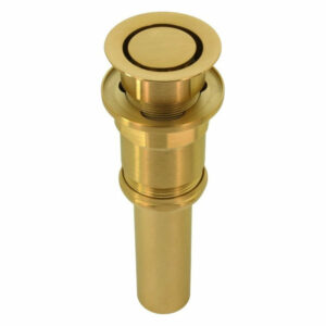 Patented Pop Down Drain, Fully Finished, Pvd Brushed Gold