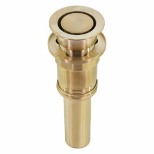 Patented Pop Down Drain, Fully Finished, Unfinished Raw Brass