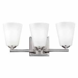 Pave Polished Nickel 3-Light Vanity