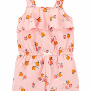 Peach Cotton Romper