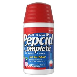 Pepcid Complete Acid Reducer + Antacid Chewable Tablets Berry - 50.0 ea