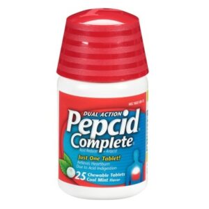 Pepcid Complete Acid Reducer + Antacid Chewable Tablets Cool Mint - 25.0 ea