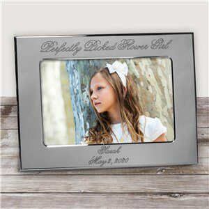 Perfectly Picked Flower Girl Personalized Silver Picture Frame