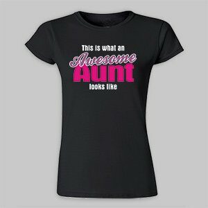 Personalized Awesome Aunt Womens Fitted T-Shirt