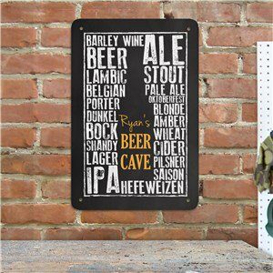 Personalized Beer Cave Wall Sign