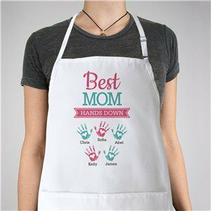 Personalized Best Mom Hands Down Apron