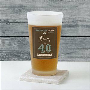 Personalized Birthday Frosted Pint Glass