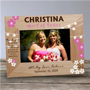 Personalized Bridesmaid Wooden Frame