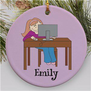 Personalized Computer Christmas Ornament