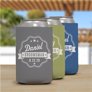 Personalized Groomsmen Can Cooler