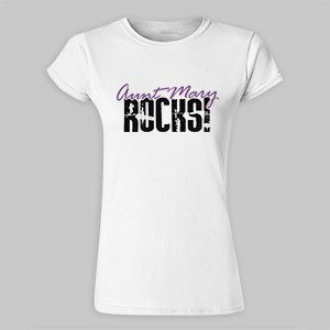 Personalized My Aunt Rocks Womens Fitted T-Shirt