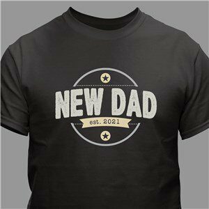 Personalized New Dad T-Shirt