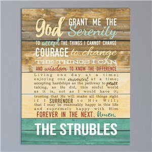 Personalized Serenity Prayer Canvas