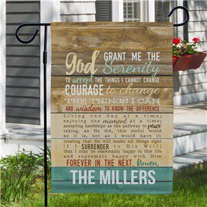 Personalized Serenity Prayer Garden Flag