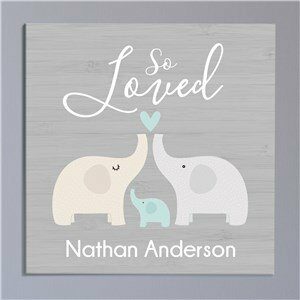 Personalized So Loved Square Canvas