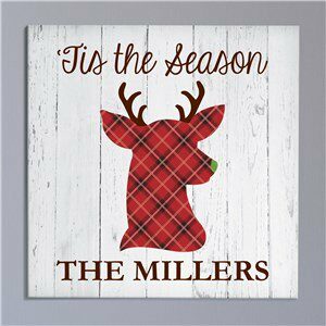 Personalized 'Tis the Season Canvas