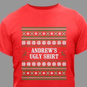 Personalized Ugly Sweater Adult T-shirt