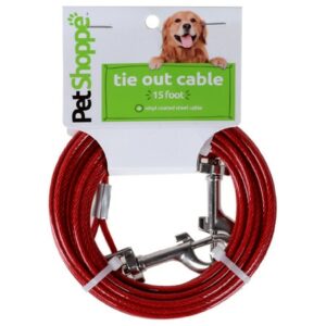 PetShoppe Dog Tie-Out Cable 15 in - 1.0 ea