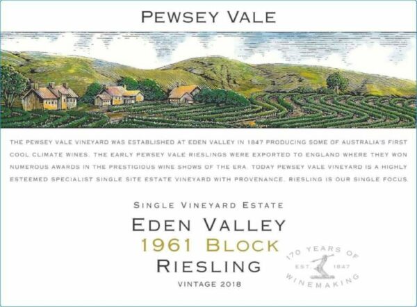 Pewsey Vale 2018 1961 Block Riesling - White Wine