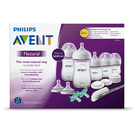 Philips Avent Natural Baby Bottle Newborn Starter Gift Set SCD206/03 - 1.0 ea