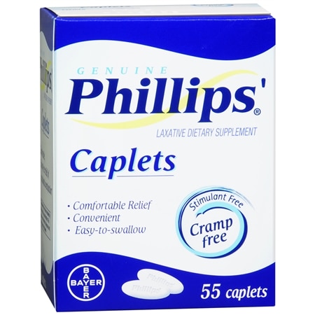 Phillips Laxative Dietary Supplement, Caplets - 55.0 ea