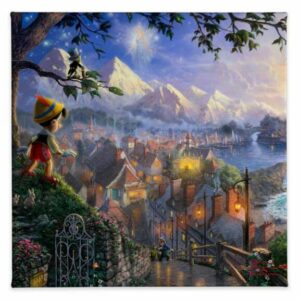 ''Pinocchio Wishes Upon a Star'' Gallery Wrapped Canvas by Thomas Kinkade Studios Official shopDisney