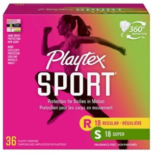 Playtex Sport Tampons Unscented, Regular/Super - 36.0 ea