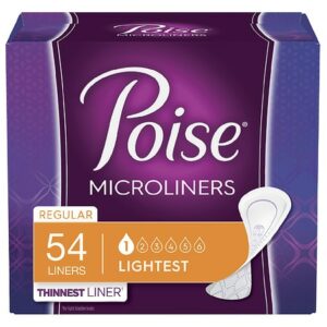 Poise Microliners, Lightest Absorbency, Regular - 54.0 ea