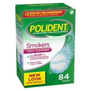 Polident Smokers, Antibacterial Denture Cleanser, Bonus Pack Triple Mint Freshness - 84.0 ea