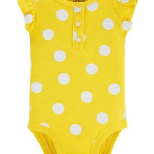 Polka Dot Button-Front Bodysuit